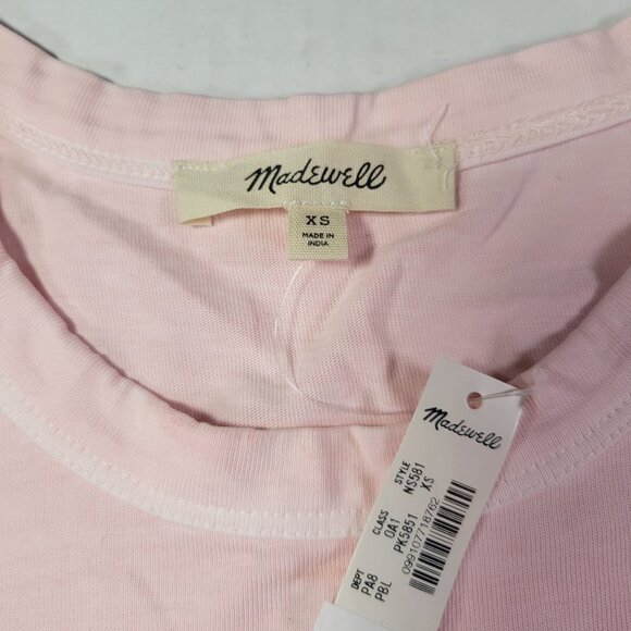 Madewell Womens Pink Cotton Perfect Crewneck T-Shirt Size XS - Picture 2 of 6